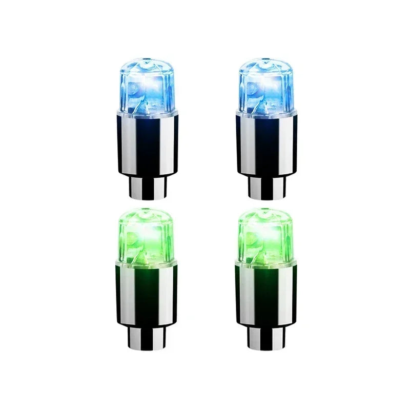 2/8pcs Tire Valves Cap LED Lights Universal Car Motorcycle Bicycle Tyre Hub Motion Sensor Glowing Bulbs Cycling Lamp Accessories