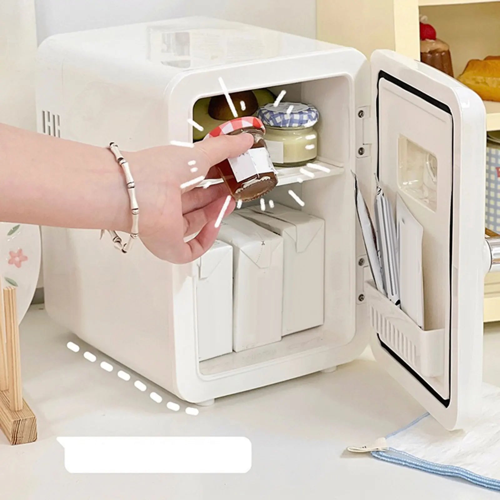 4L Small Car Refrigerator Mini Makeup Fridge Cooler Hot Cold Dual Use For Home Truck Car Freezer Food Beer Water