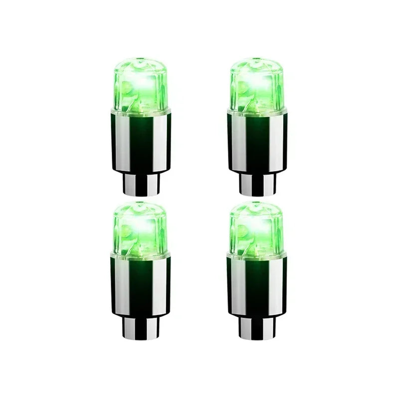 2/8pcs Tire Valves Cap LED Lights Universal Car Motorcycle Bicycle Tyre Hub Motion Sensor Glowing Bulbs Cycling Lamp Accessories