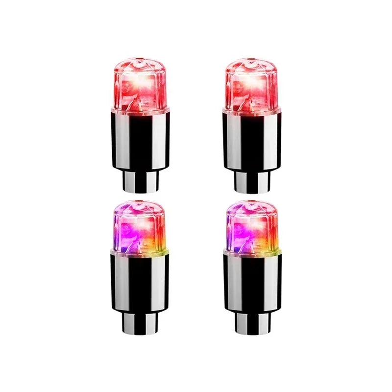 2/8pcs Tire Valves Cap LED Lights Universal Car Motorcycle Bicycle Tyre Hub Motion Sensor Glowing Bulbs Cycling Lamp Accessories