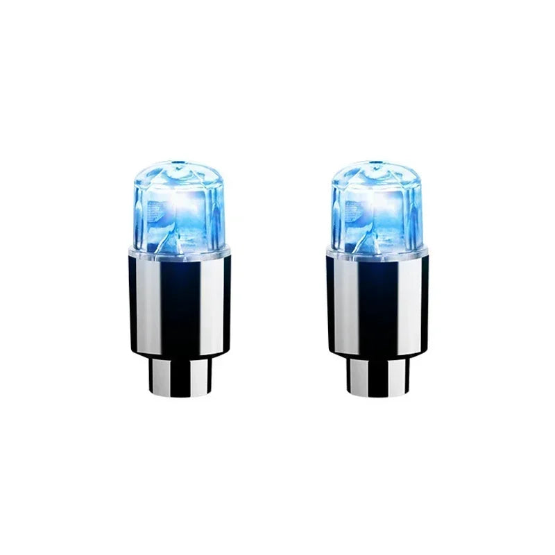 2/8pcs Tire Valves Cap LED Lights Universal Car Motorcycle Bicycle Tyre Hub Motion Sensor Glowing Bulbs Cycling Lamp Accessories