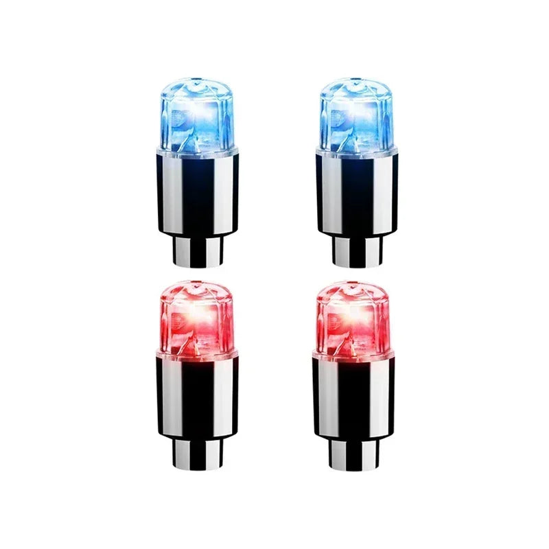 2/8pcs Tire Valves Cap LED Lights Universal Car Motorcycle Bicycle Tyre Hub Motion Sensor Glowing Bulbs Cycling Lamp Accessories