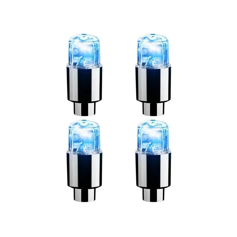 2/8pcs Tire Valves Cap LED Lights Universal Car Motorcycle Bicycle Tyre Hub Motion Sensor Glowing Bulbs Cycling Lamp Accessories