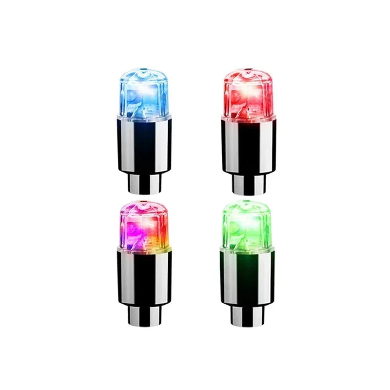 2/8pcs Tire Valves Cap LED Lights Universal Car Motorcycle Bicycle Tyre Hub Motion Sensor Glowing Bulbs Cycling Lamp Accessories