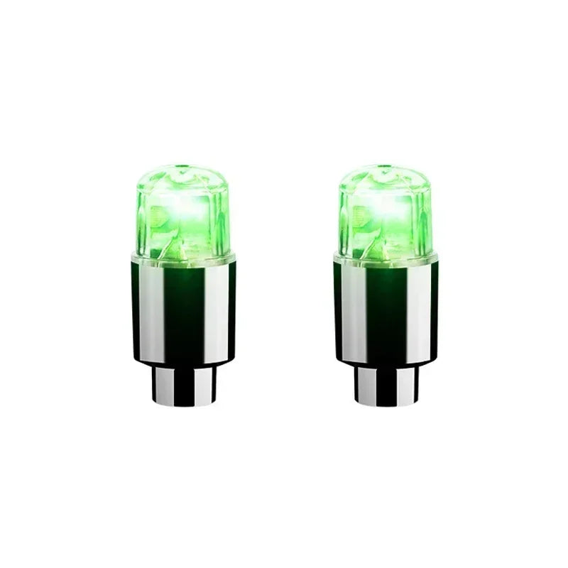2/8pcs Tire Valves Cap LED Lights Universal Car Motorcycle Bicycle Tyre Hub Motion Sensor Glowing Bulbs Cycling Lamp Accessories