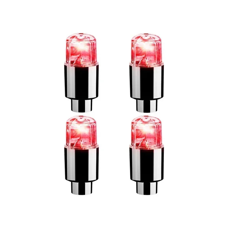 2/8pcs Tire Valves Cap LED Lights Universal Car Motorcycle Bicycle Tyre Hub Motion Sensor Glowing Bulbs Cycling Lamp Accessories