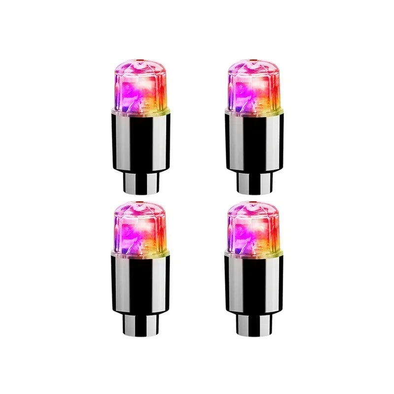2/8pcs Tire Valves Cap LED Lights Universal Car Motorcycle Bicycle Tyre Hub Motion Sensor Glowing Bulbs Cycling Lamp Accessories