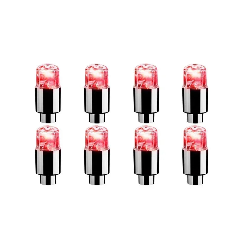 2/8pcs Tire Valves Cap LED Lights Universal Car Motorcycle Bicycle Tyre Hub Motion Sensor Glowing Bulbs Cycling Lamp Accessories