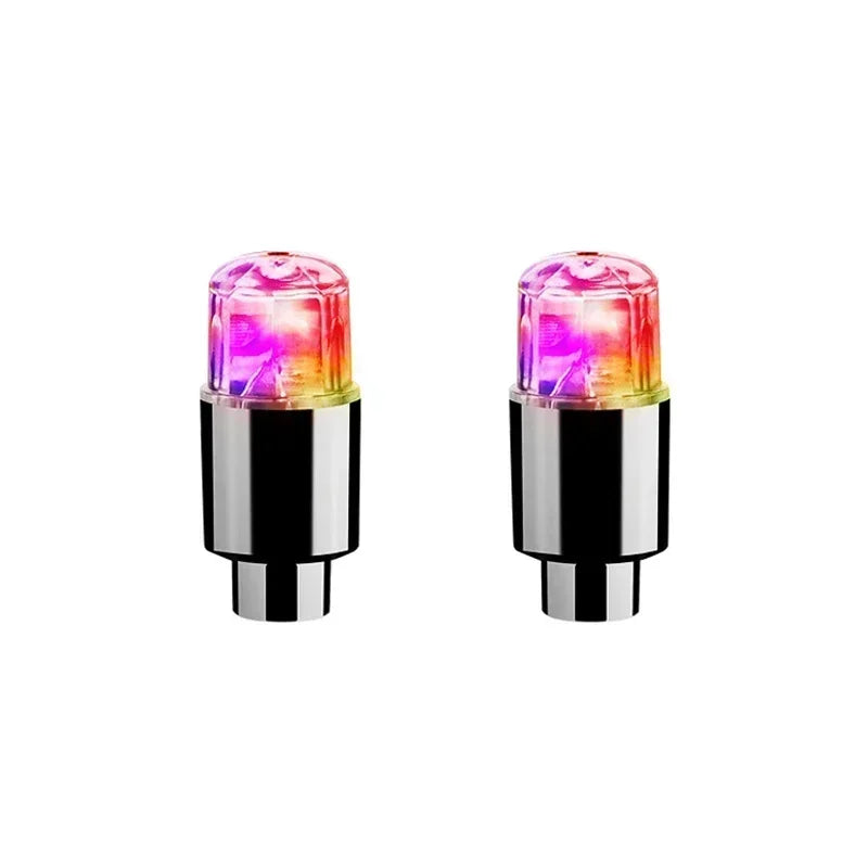2/8pcs Tire Valves Cap LED Lights Universal Car Motorcycle Bicycle Tyre Hub Motion Sensor Glowing Bulbs Cycling Lamp Accessories